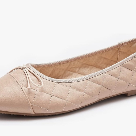 Afeetsing- NWOT SZ 7 Nude Round Toe Ballet Flats Comfortable Flats - Picture 8 of 8